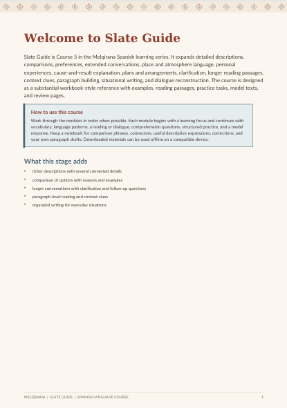 Slate Guide course preview